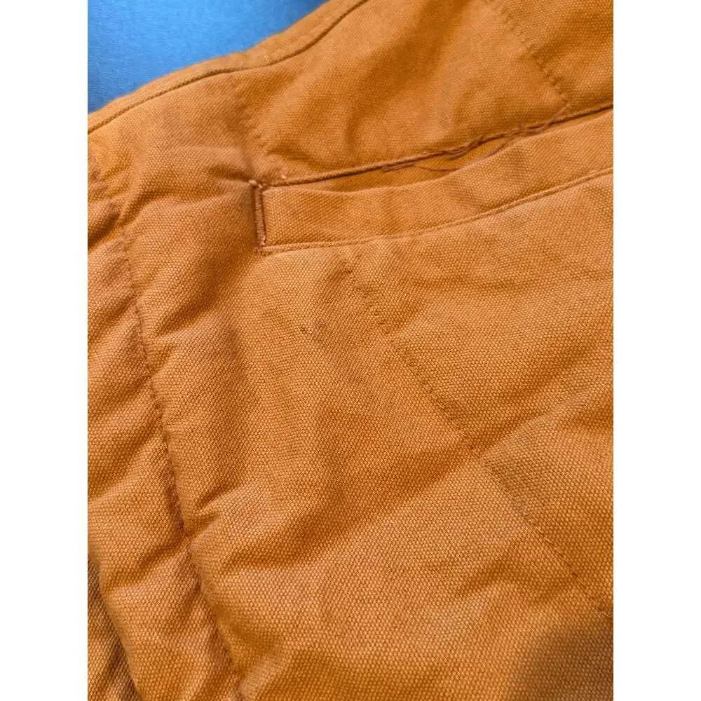 Wrangler Workwear Vest Men's L Tan Utility Zip Up Carpenter Outdoor Work